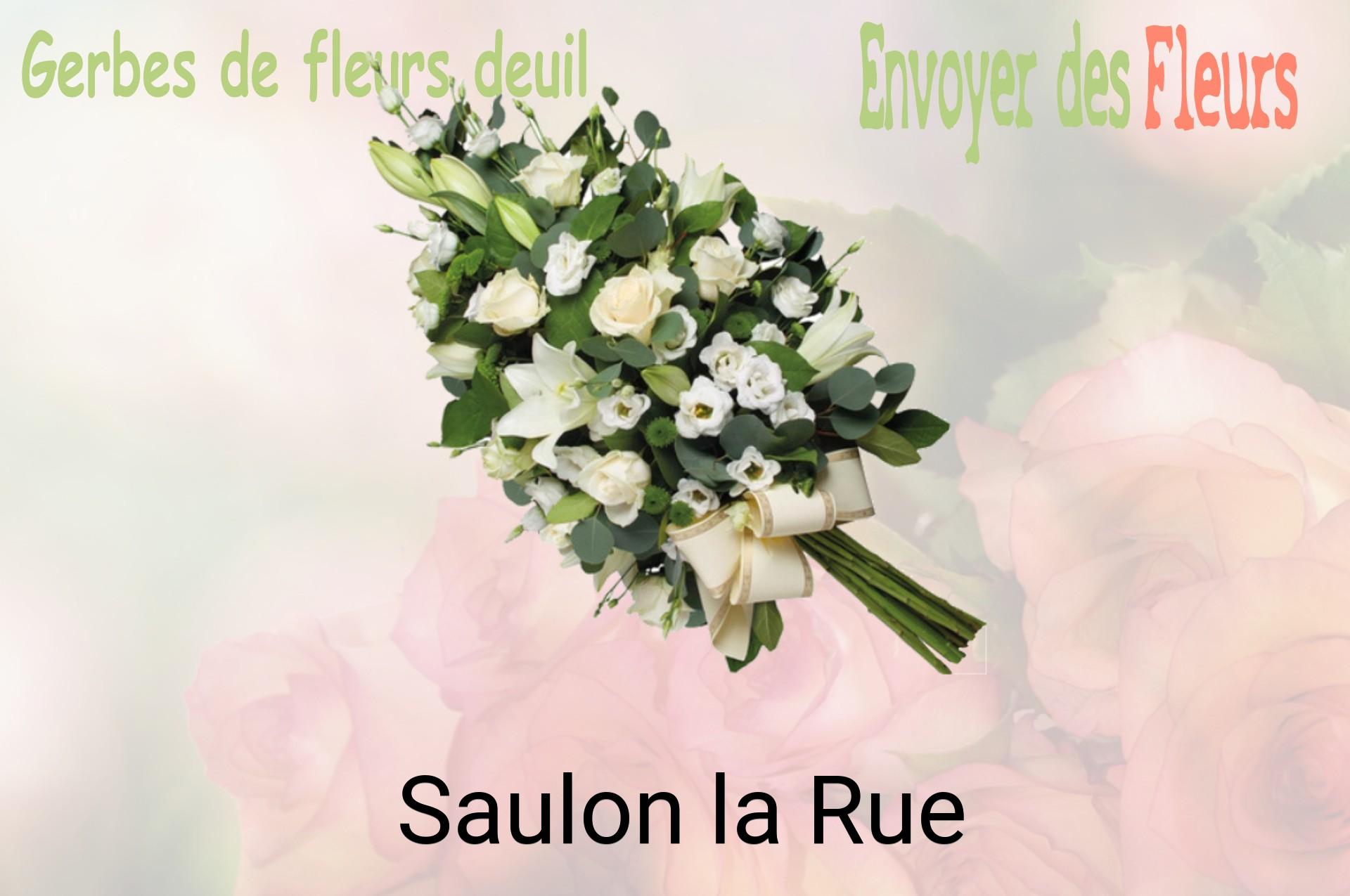 Gerbe de fleurs de deuil livrée à Saulon-la-Rue